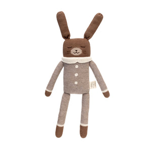 Main Sauvage - Large Bunny Knit Toy - Oat Jumpsuit