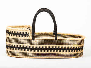 Moses Basket - Huntuma Black Pattern