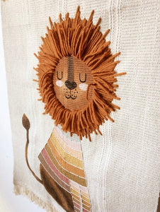 Lion Wall Hanging - Olive