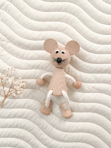 Wooden Mouse Sitting Toy