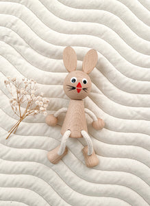 Wooden Bunny Sitting Toy