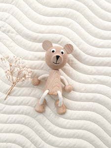 Wooden Bear Sitting Toy