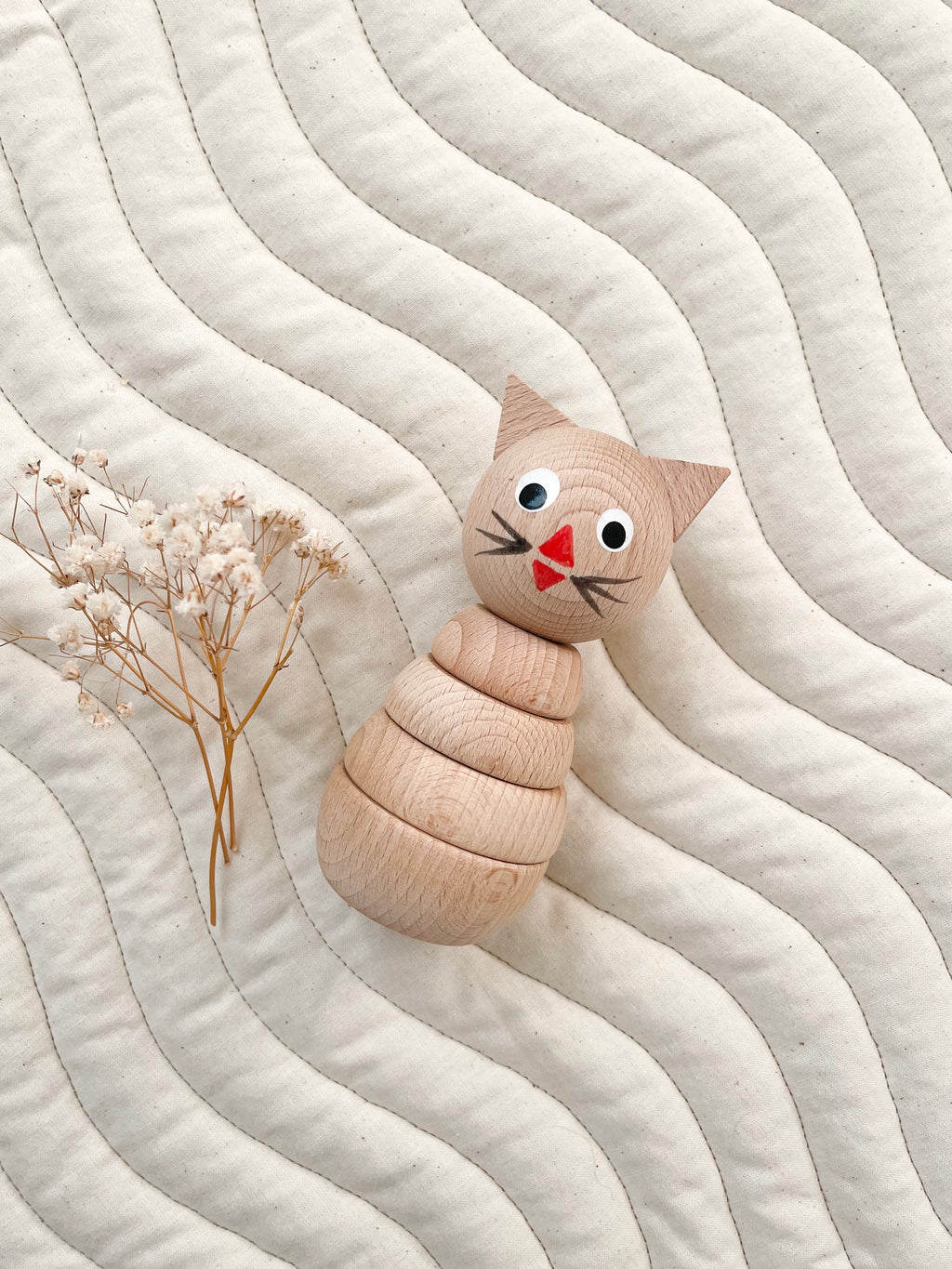 Wooden Cat Stacking Toy – Pine + Pear co.