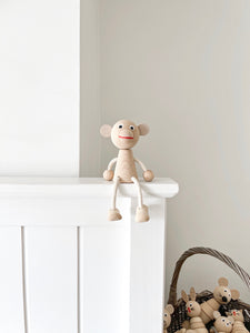 Wooden Monkey Sitting Toy