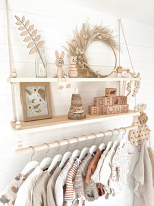 Double Swing Shelf with Clothes Rail
