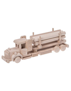 Wooden Logger Truck Toy