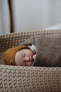 Merino Wool Baby Winter Blanket - Miu (Dark Taupe)