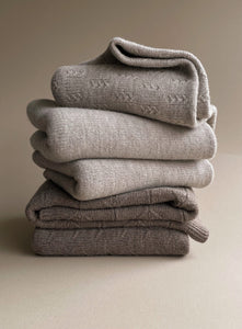 Merino Wool Baby Winter Blanket - Miu (Dark Taupe)