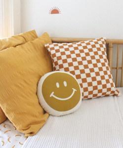 Smiley Face Cushion - Imani Collective